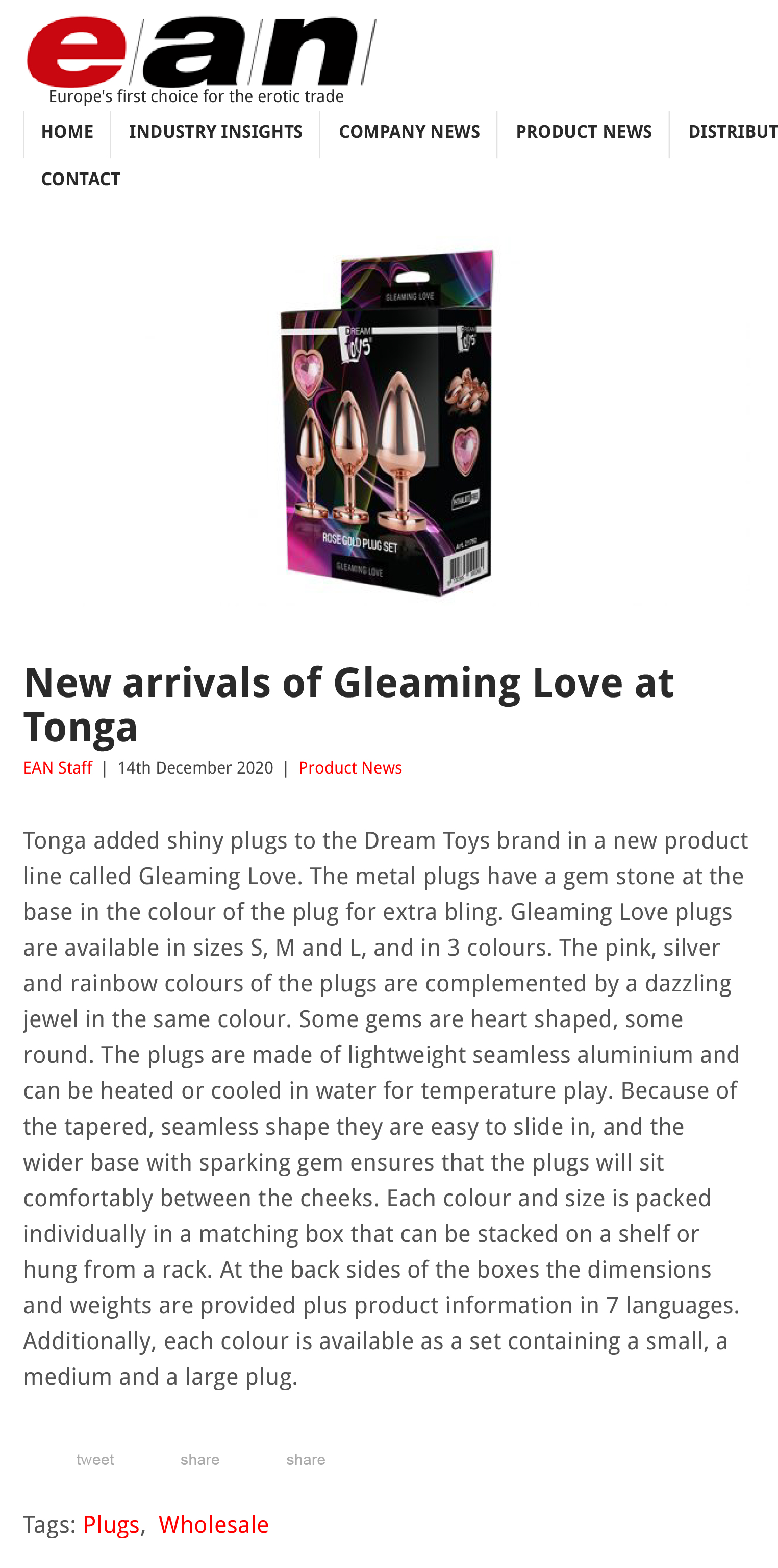 2020-12 EAN Online - Dream Toys Gleaming Love